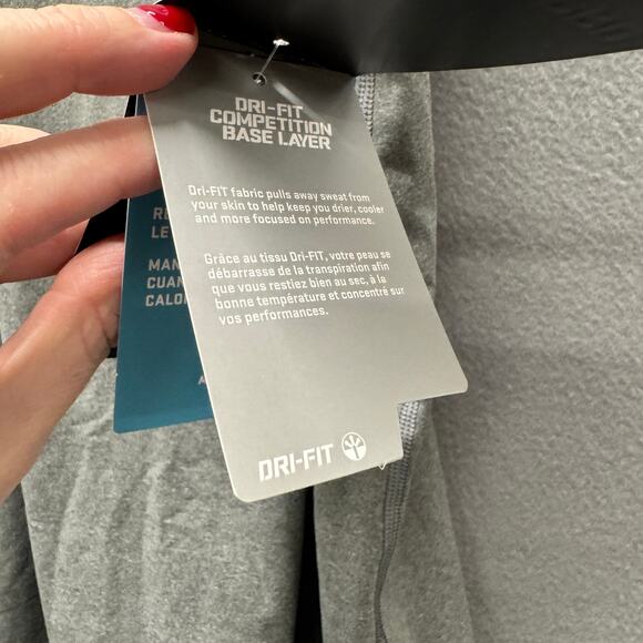 Nike Pro Tank Top Womens Large Gray Dri Fit Competition Base Layer NEW - Picture 7 of 11